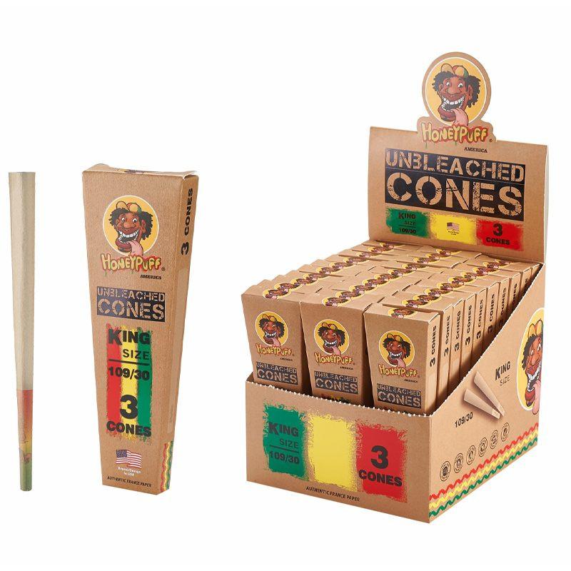 HoneyPuff | Pre-Rolled Unbleached Cones –  30 Packs/Display [P1173-02] Main image