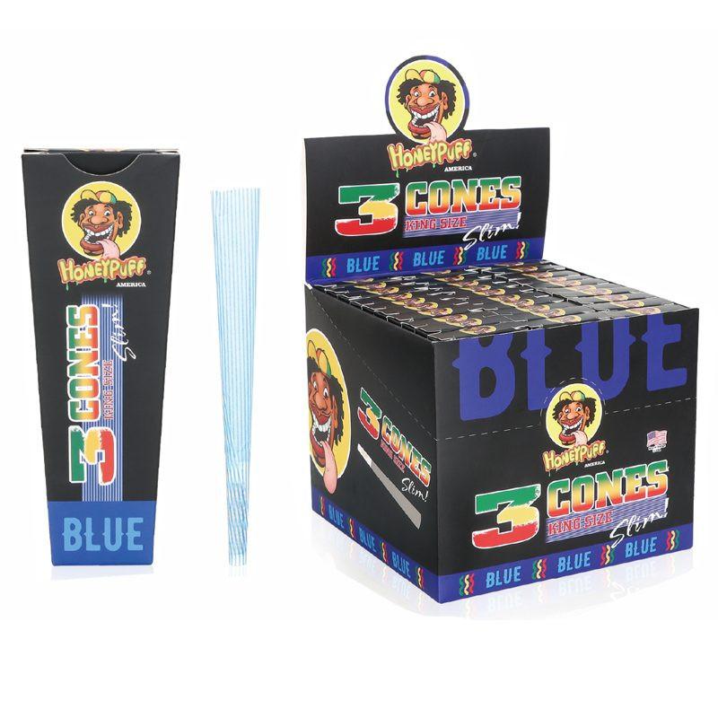 HoneyPuff | Pre-Rolled Cones – Slim Colored Paper (King Size, 20 Packs/Display) [P8203] Main image