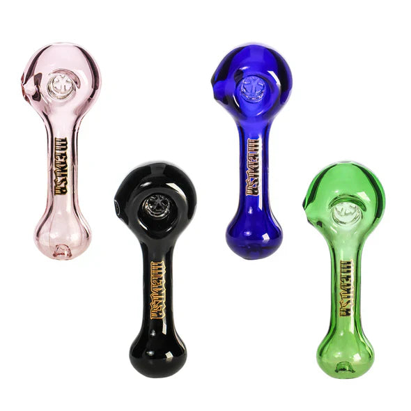 Medusa | 4" Hand Pipe with 5-Hole Glass Filter Screen – Assorted Colors Main image