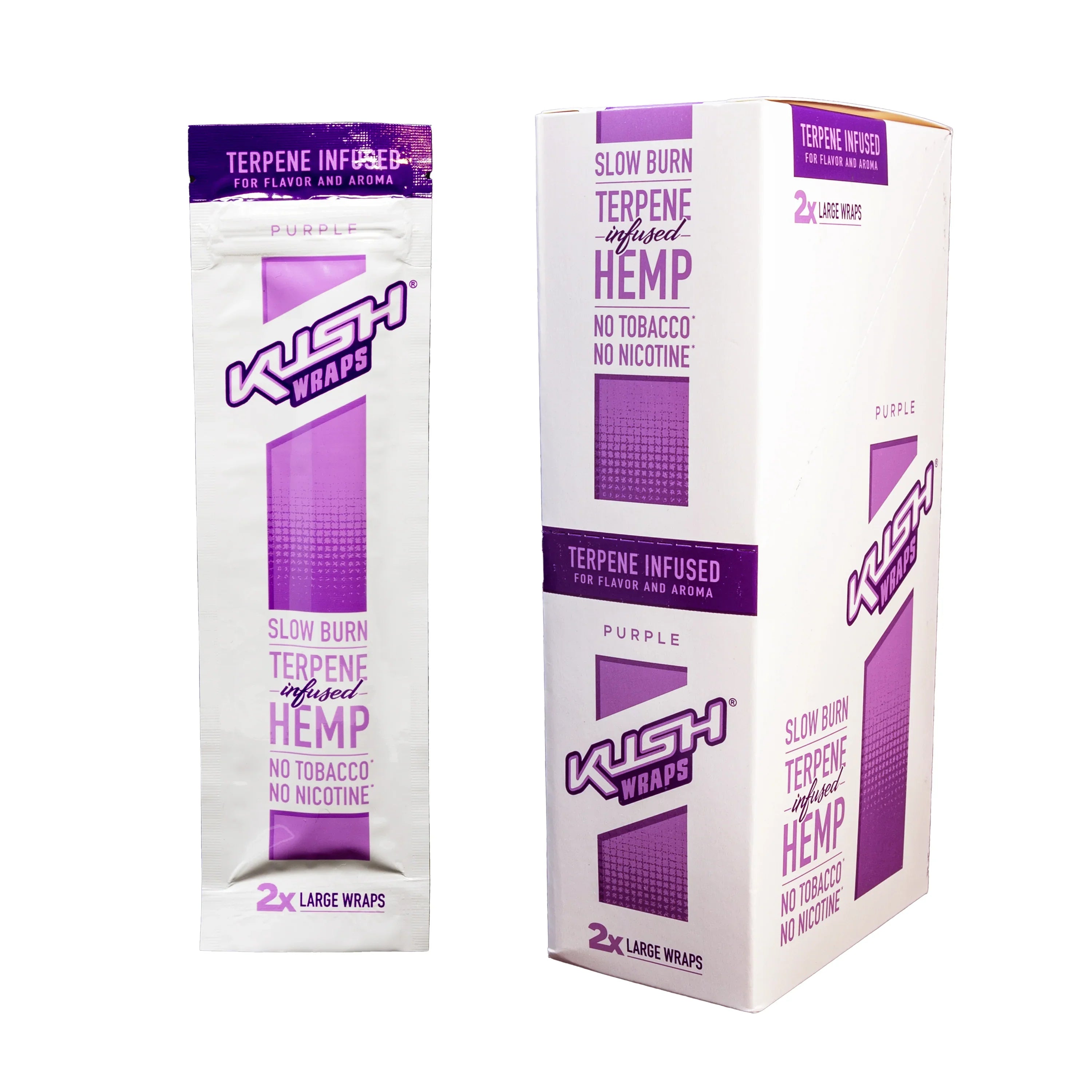 KUSH® | Terpene Wraps – 2 Pack (15 Pouches / Box).