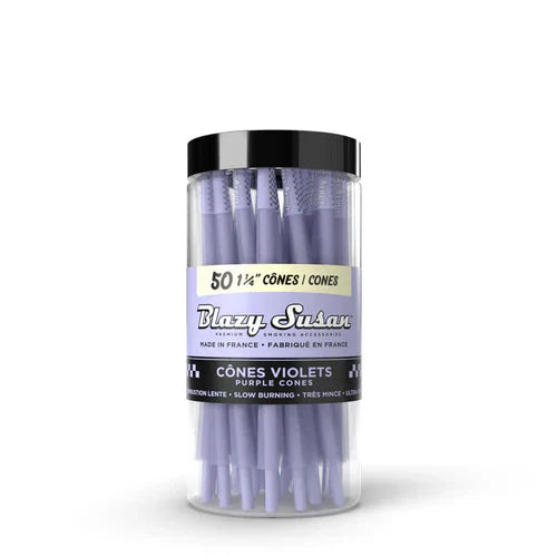Blazy Susan | Purple 1 1/4 Cones 50 count Jar Main image