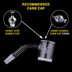 Honeybee Herb - HONEY & MILK BEVEL QUARTZ BANGER - 45° DEGREE | YL