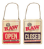 RAW | WOODEN OPEN & CLOSED SIGN
