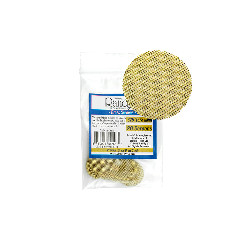 Randy’s® | 0.625" Screens – Jar of 20 (36 Jars / 720 Screens Total)