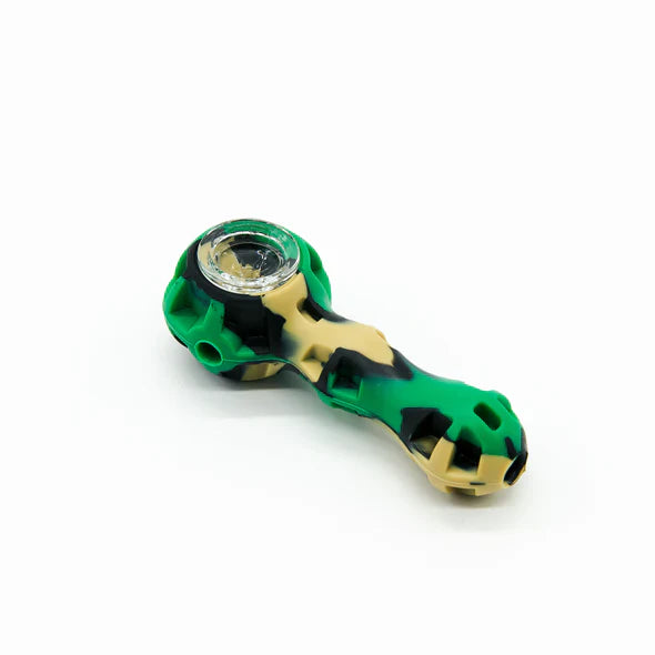 Silicone Hand Pipe w/ Tool – Assorted Colors | Durable, Portable & Easy to Clean Main image