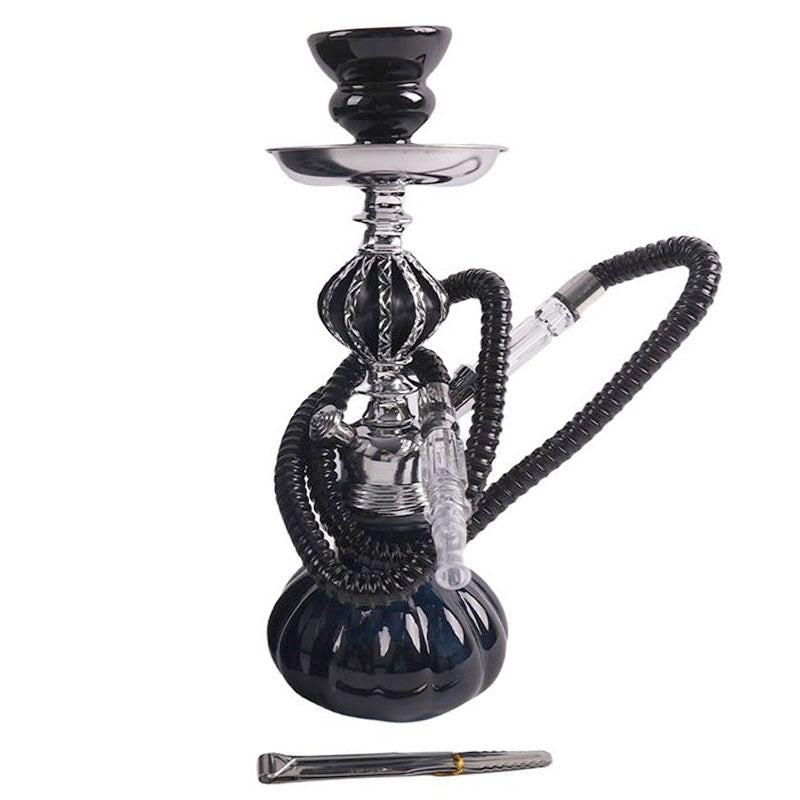 11″ Hookah Single Hose, Sultan`s Shape Black Color [SMKE-020] Main image