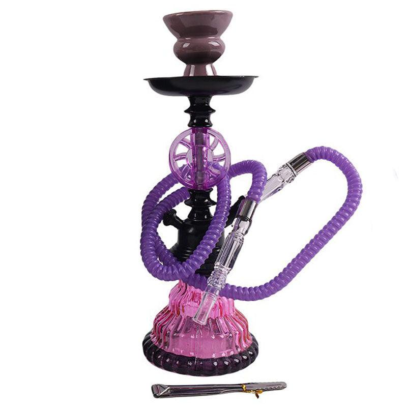 12" Hookah Single Hose, VORTEX Shape Purple Color [SMKE-021] Main image