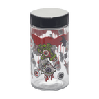 180ml Glass Storage Jar with Sticker Design – Compact & Stylish [SMKZ-145]