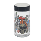180ml Glass Storage Jar with Sticker Design – Compact & Stylish [SMKZ-145]