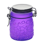 Spider Web Design Glass Storage Jar – Purple-Multiple Sizes Available [SMKZ-139]