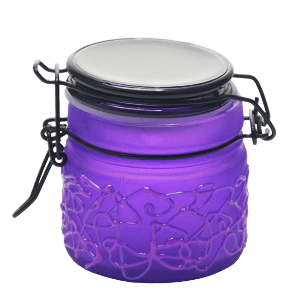 Spider Web Design Glass Storage Jar – Purple-Multiple Sizes Available [SMKZ-139] Secondary image