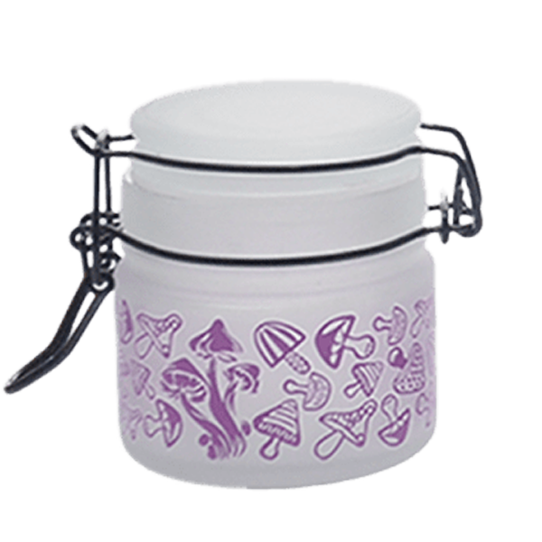 Purple Mushroom Glass Storage Jar-Multiple Sizes Available [SMKZ-142] Secondary image