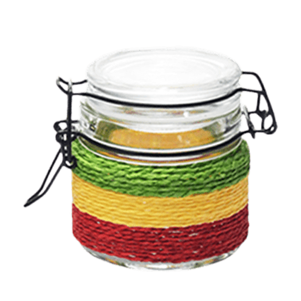 Rasta Colorful Glass Storage Jar – Multiple Sizes Available [SMKZ-146] Secondary image