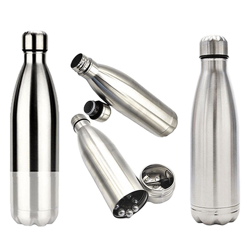 700ml Thermos Bottle with Lid – Dual Function Hidden Compartment (Silver) [SMKZ-147] Main image