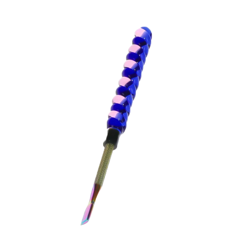 6″ Twirly Glass & Stainless Steel Dab Tool [SMKZ154]