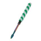 6″ Twirly Glass & Stainless Steel Dab Tool [SMKZ154]
