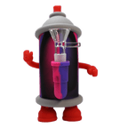 6″ Colorful Silicone Pipe with 14mm Glass Bowl [SMKZ162]