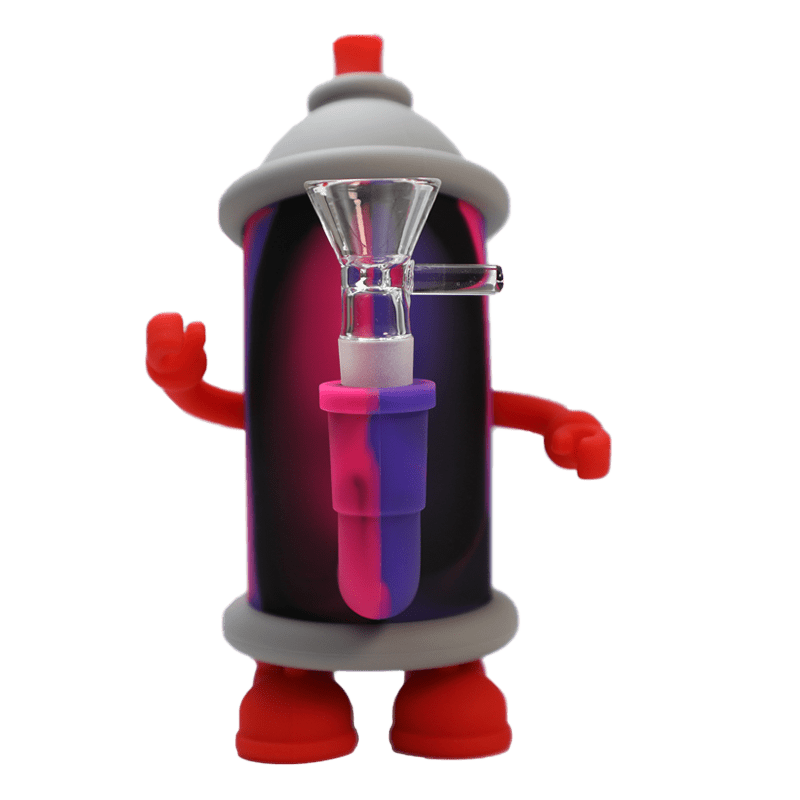 6″ Colorful Silicone Pipe with 14mm Glass Bowl [SMKZ162]