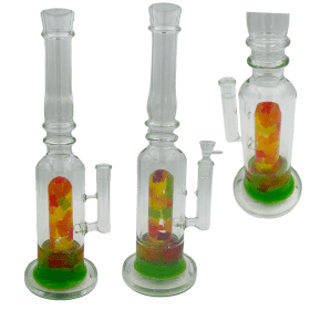 16" Assorted Center Piece Glass Waterpipe – 14mm Bowl