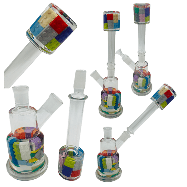 14" 2-Way Straight Glass Bong – Assorted Designs