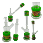 14" 2-Way Straight Glass Bong – Assorted Designs