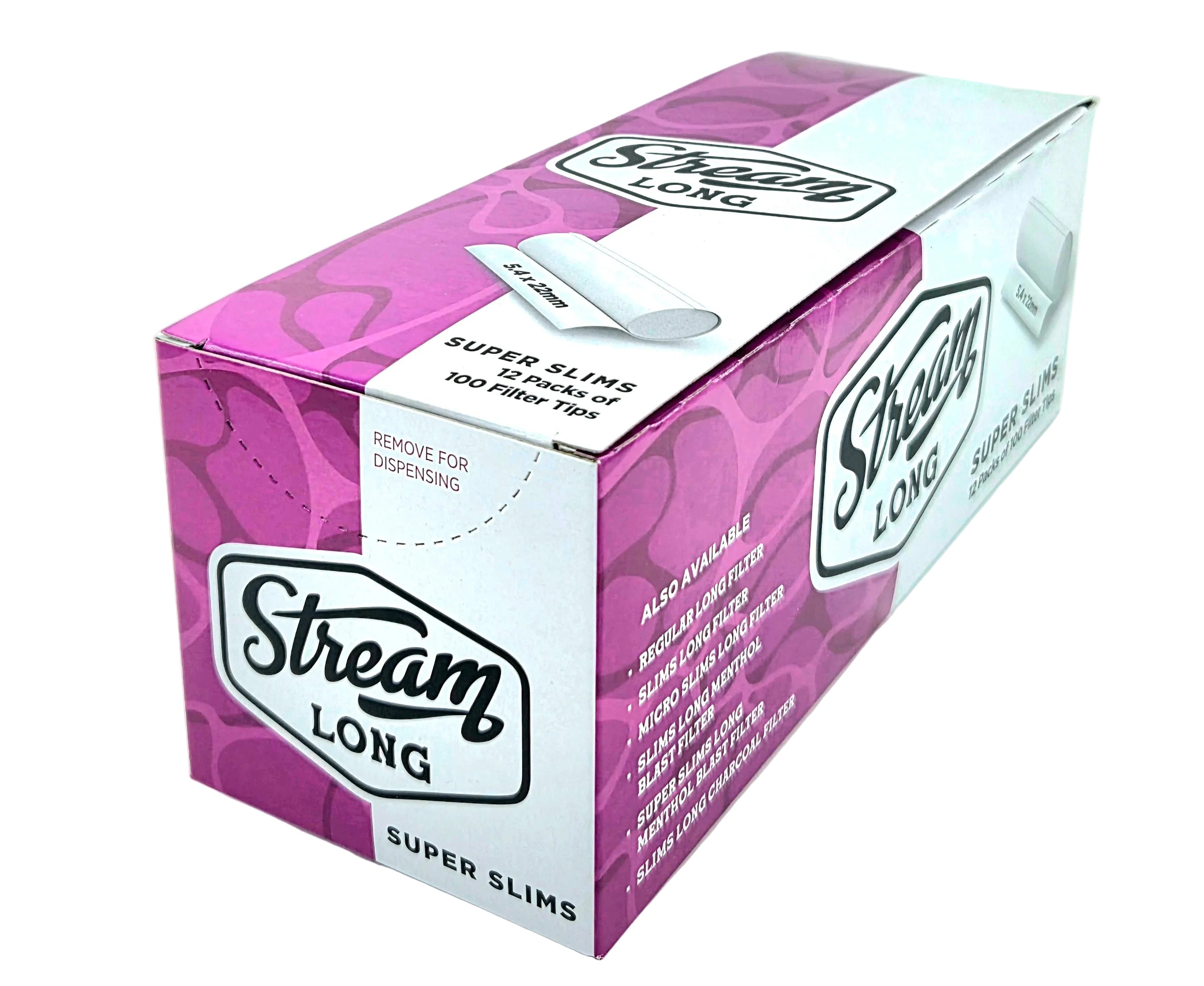 STREAM | Super Slims Long RYO Filters Display Carton - 12 Bags (Mono Type) Main image