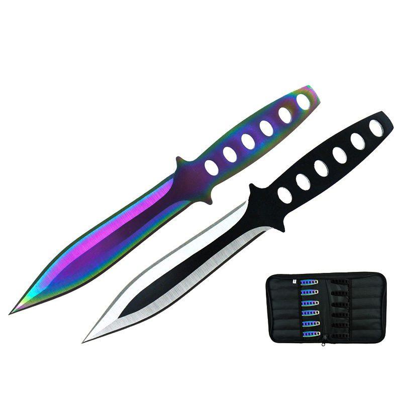 6″ Throwing Knives 12 Pcs Set – Black [T00045BK-12]