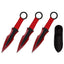 7.5″ Throwing Knives with Sheath 3 Pcs Set – Red [T004207RD]