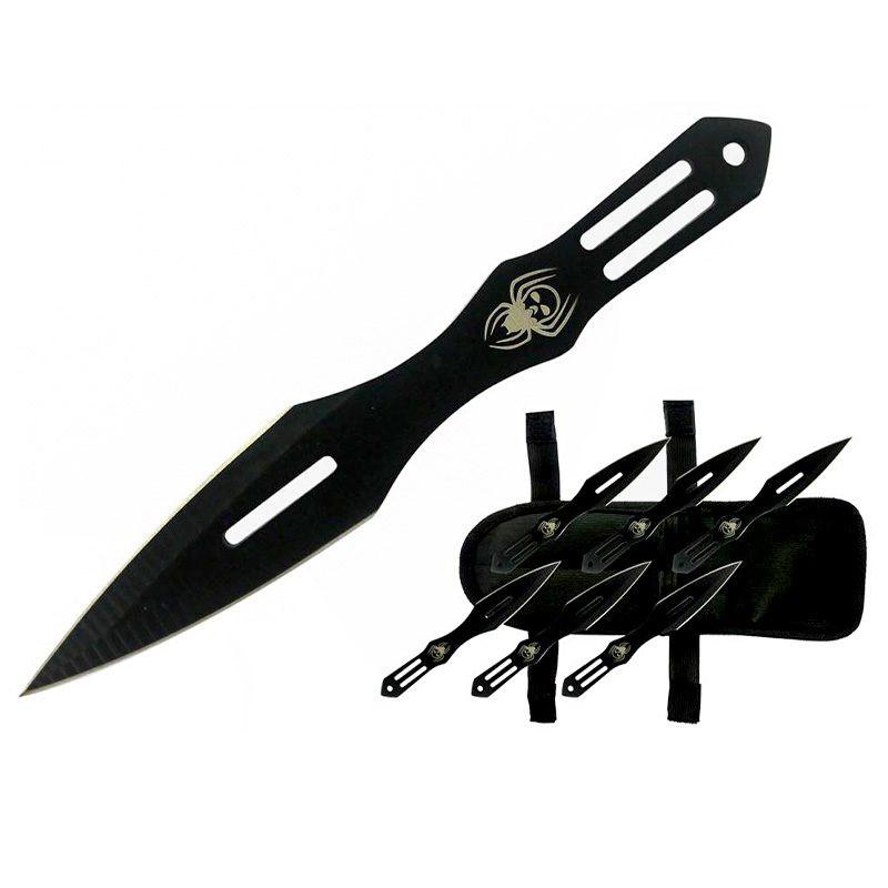 5.5″ Throwing Knives with Nylon Sheath 6 Pcs Set [T005007-6]