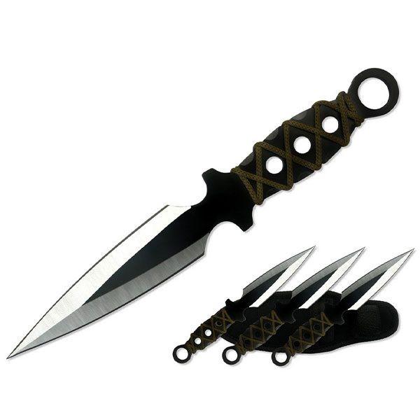 9″ Spear Point Throwing Knives 3 pcs/set [T00608] Main image