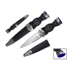 7.5″ overall, Color Gemstone Scottish Sgian-Dubh w/ Sheath [T230570]