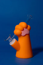 LIT® Silicone | 6" Garfield Cat Paw Water Pipe [TS220OR]