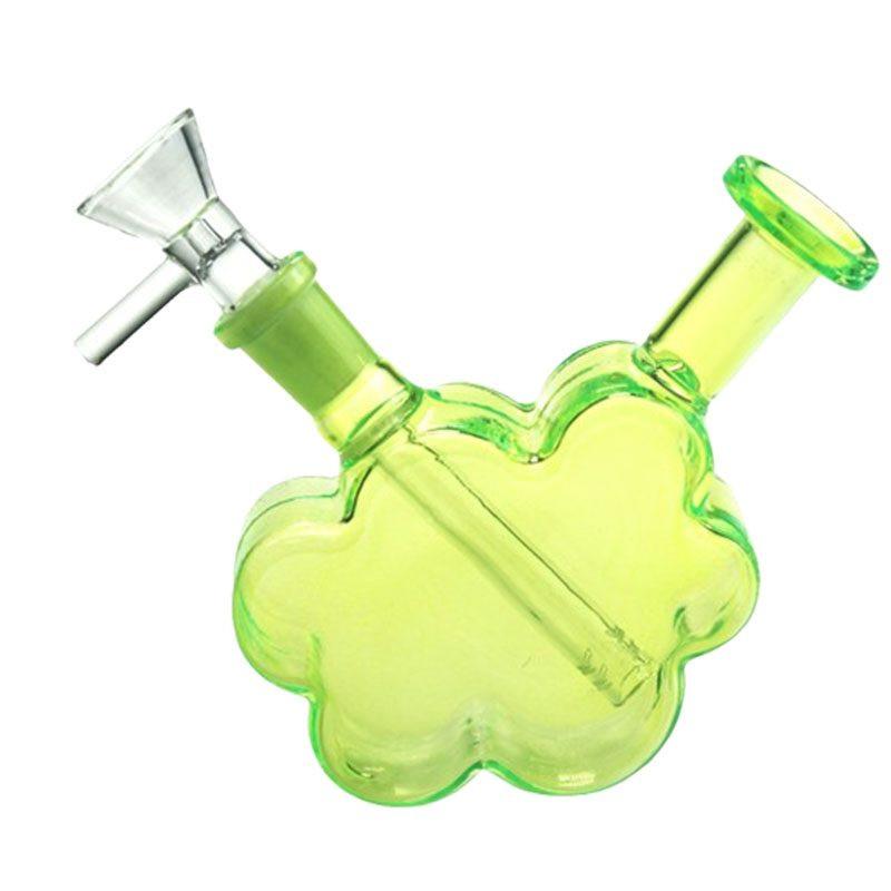 4″ Green Flower Soft Glass Bong [TX216]