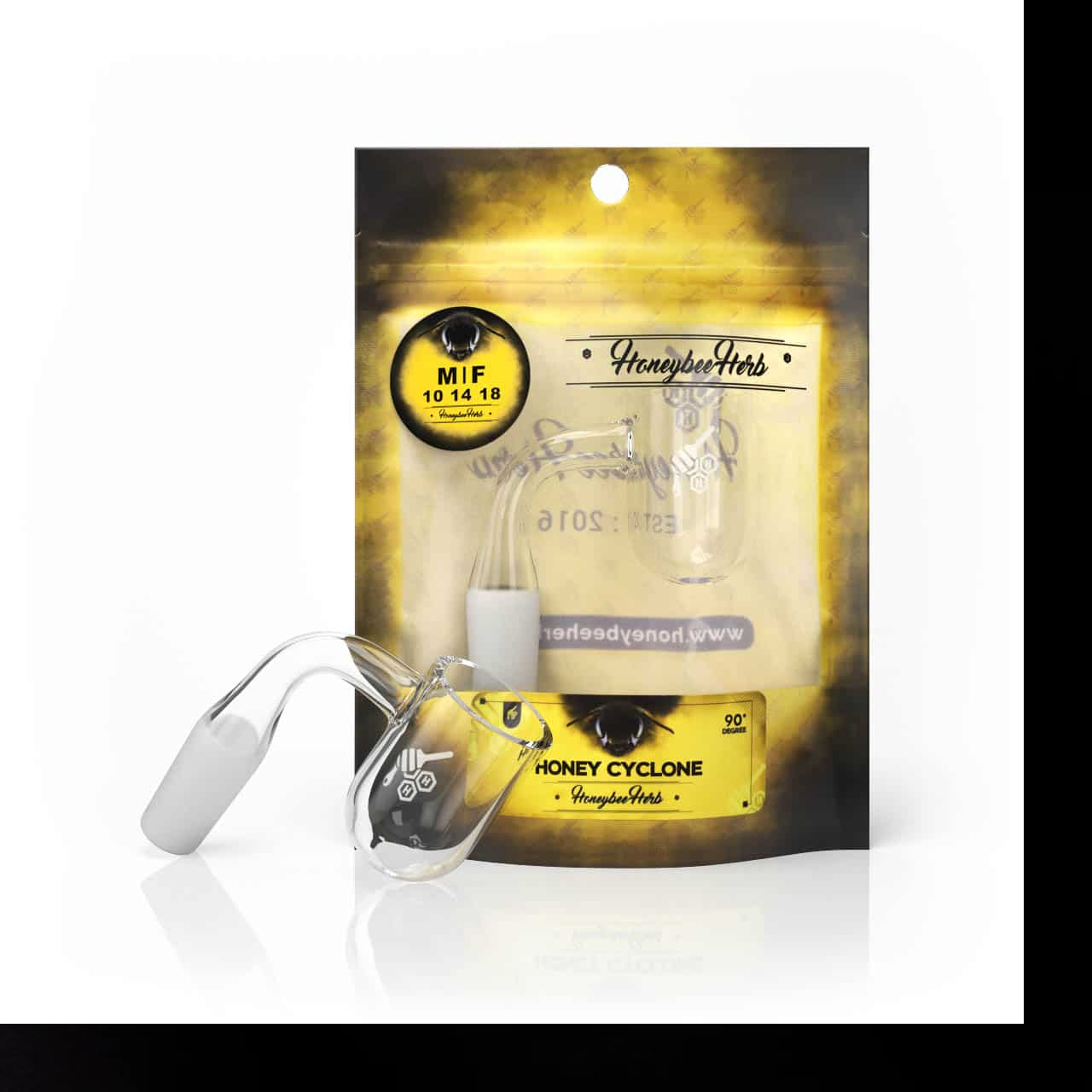 Honeybee Herb - HONEY CYCLONE QUARTZ BANGER - 90° DEGREE | YL Banger Secondary image