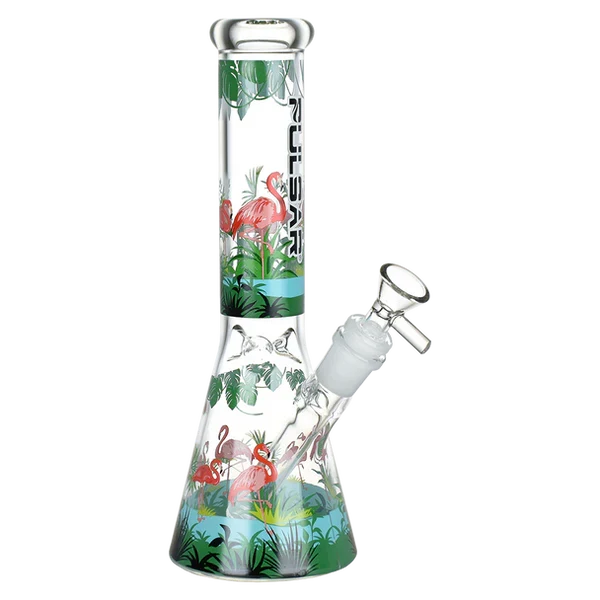 Pulsar® | 10" Chilllin flamingos Bong [WP774] Main image