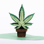 Intricate Greetings | Cannabis Leaf 3D Pop-Up Holiday Card