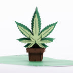 Intricate Greetings | Cannabis Leaf 3D pop-up Cards-Birthday