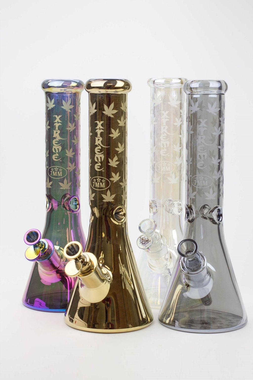 13" XTREME Glass / 7 mm / Electroplated Glass beaker Bong