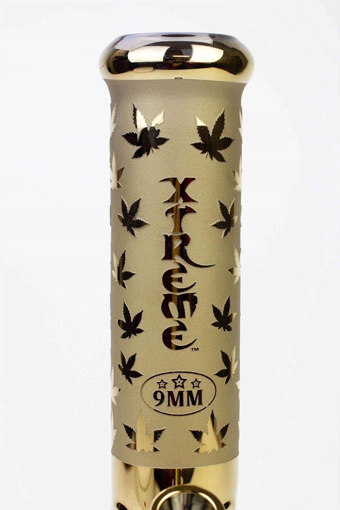 13" XTREME glass / 9 mm / Electroplating Straight Tube Bong