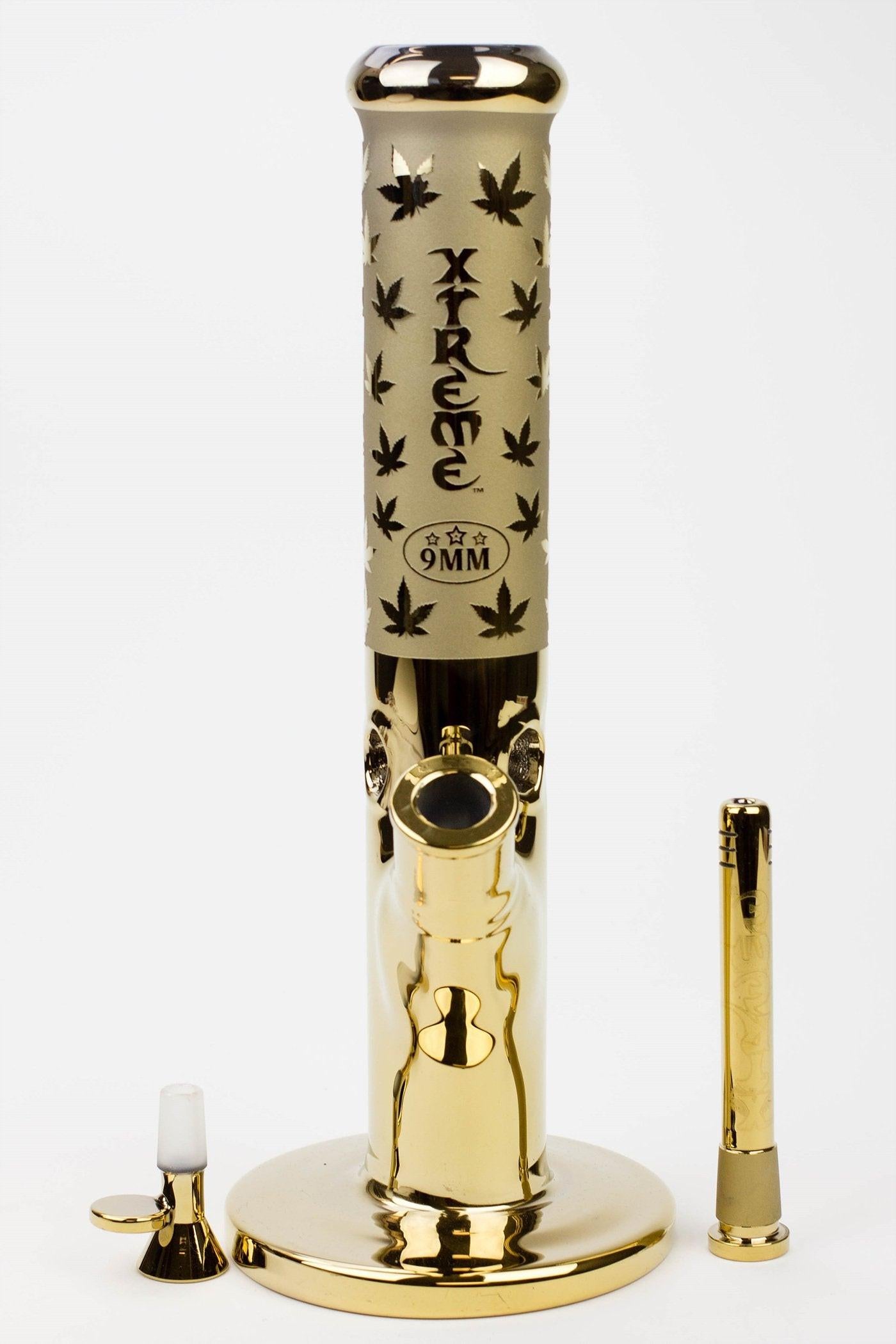 13" XTREME glass / 9 mm / Electroplating Straight Tube Bong