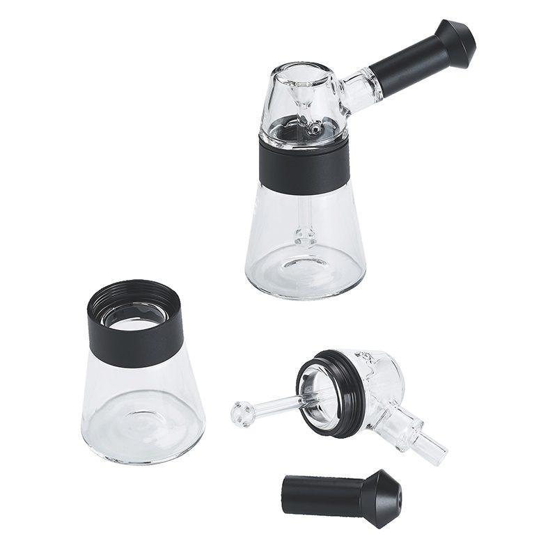 4" Pipe -Aluminum+Glass, Black Color [YD2040] Main image