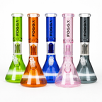 FOGGX | 14" Colored Glass Water Pipe with Percolator [FTLL09]