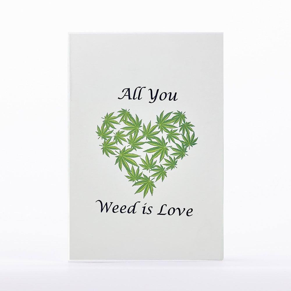 Intricate Greetings | Cannabis Leaf 3D Pop-Up Card – For Any Occasion