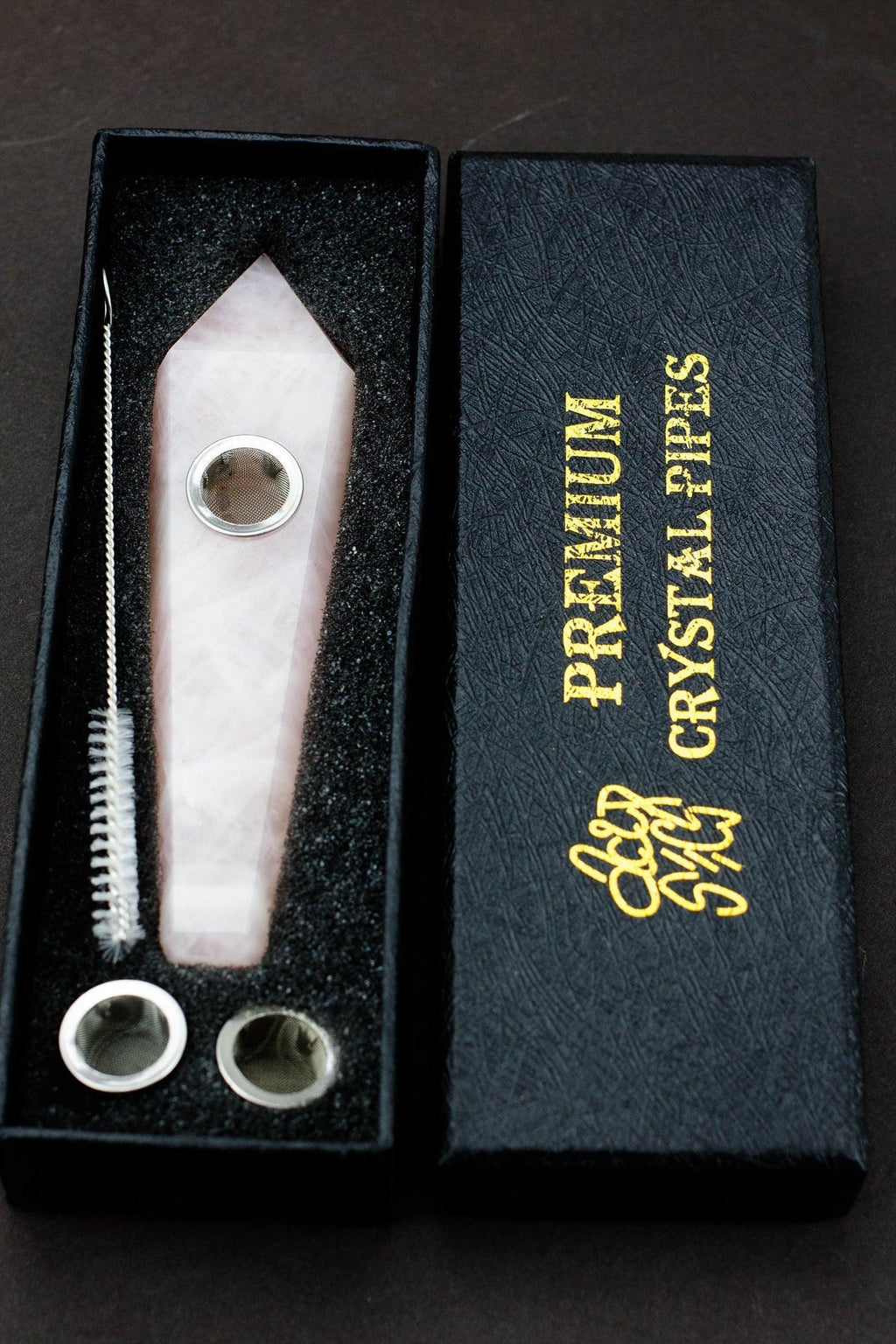 Acid Secs - Pink Rose Quartz Smoking Pipe