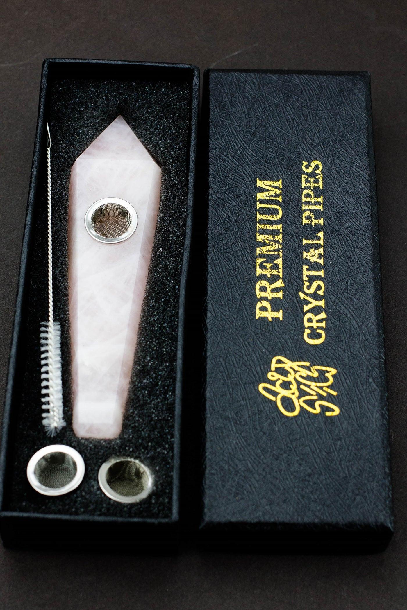 Acid Secs - Pink Rose Quartz Smoking Pipe