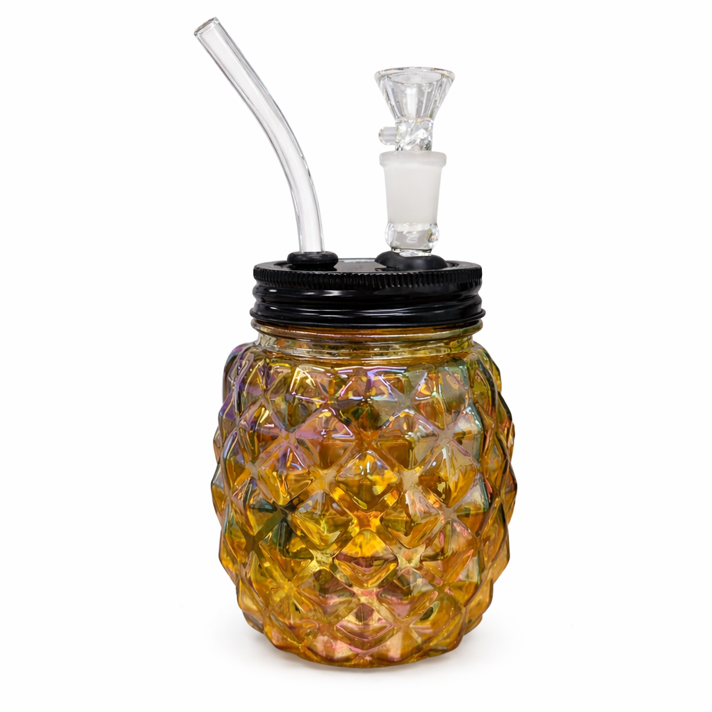 6″ Pineapple Glass Bong – Metallic Finish [GP2045PIN].
