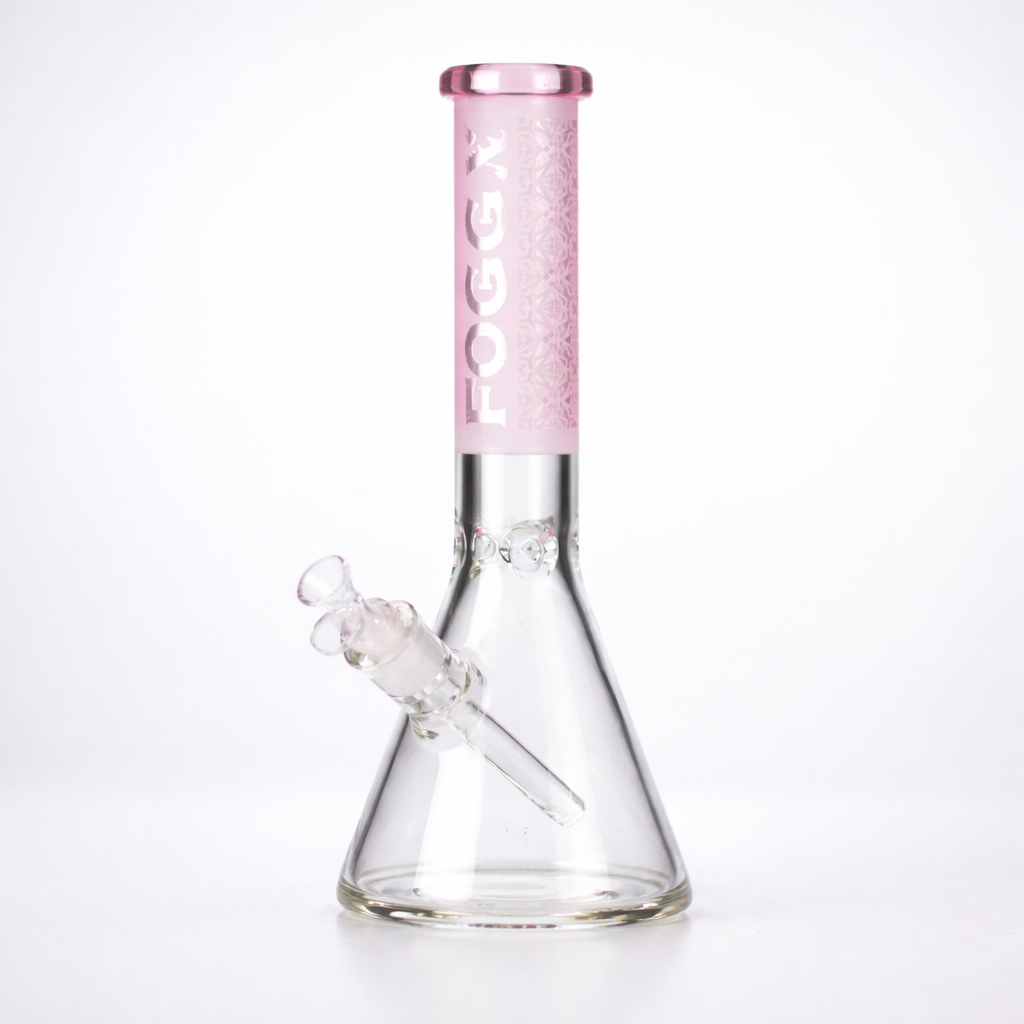 FOGGX | 14" Sandblasted Beaker Glass Water Pipe – 7mm Thick [FT292] Secondary image