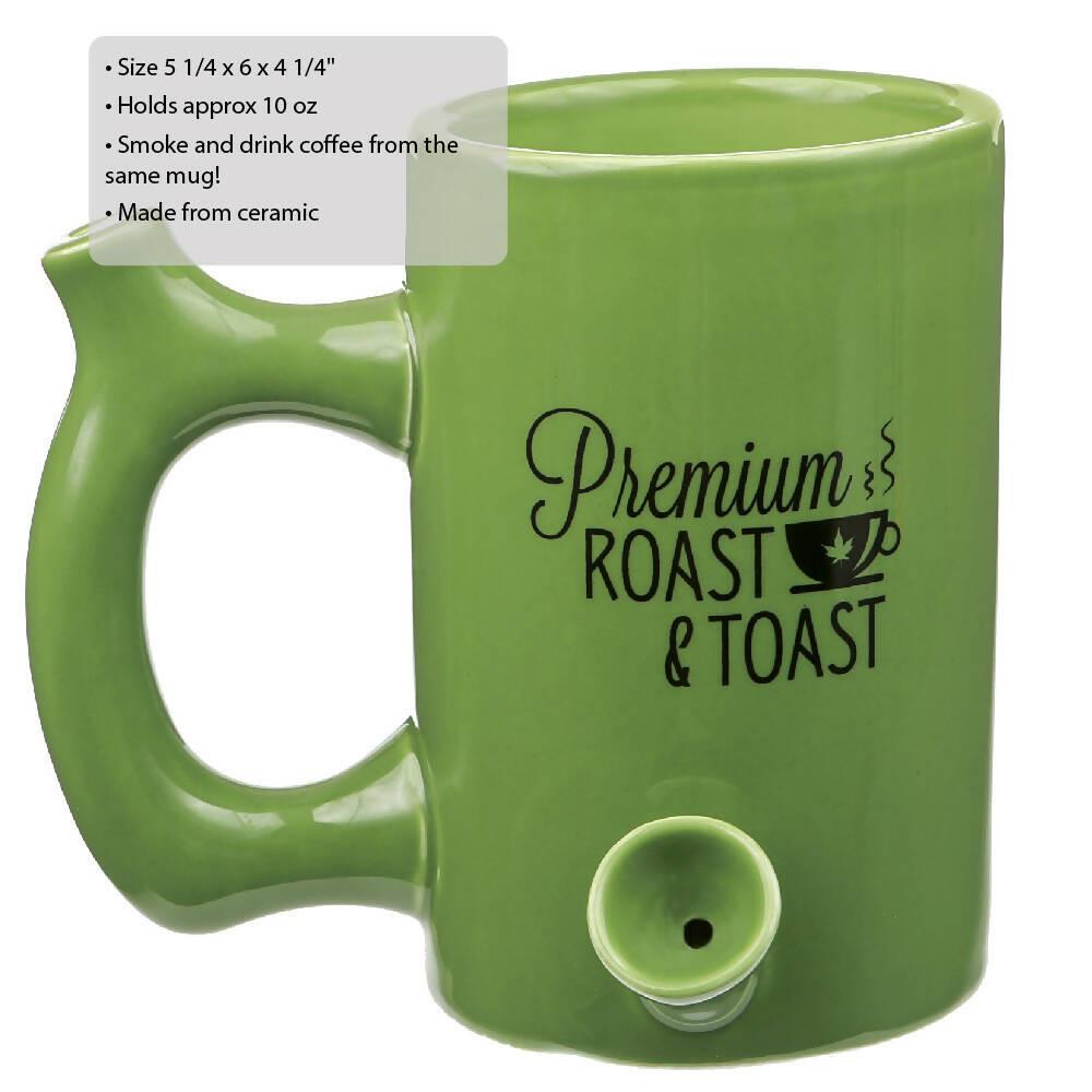 GREEN ROAST & TOAST PIPE MUG WITH BLACK PRINT Secondary image