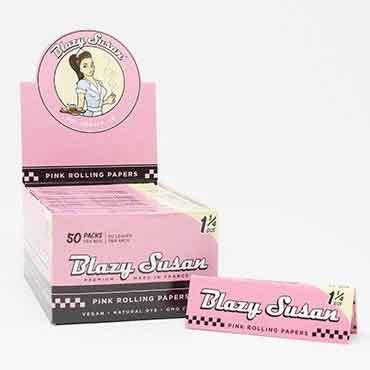 Blazy Susan | Pink 1-1/4 Rolling paper box of 50 Secondary image