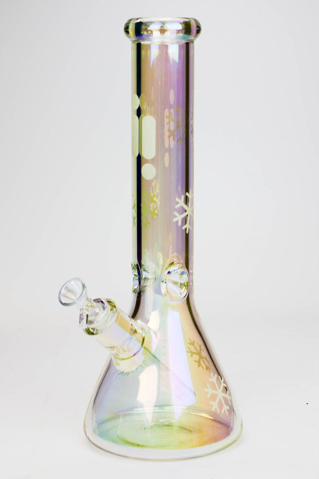 14" Infyniti Snowflake 7 mm metallic glass bong ( GP1589 )
